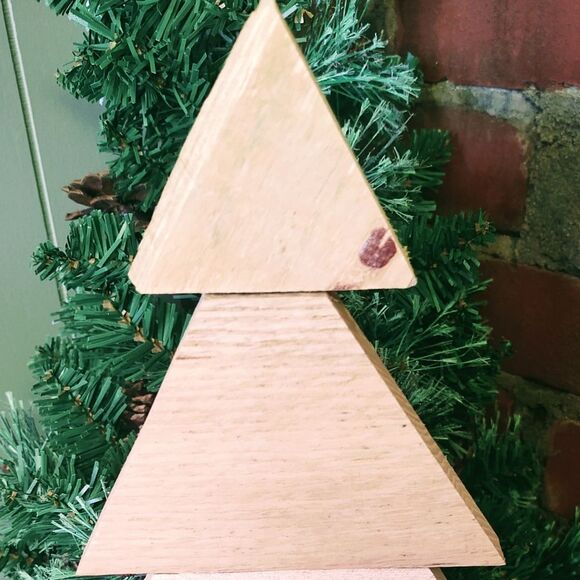 Hand Crafted Repurposed Wood Rustic Wooden Christmas Tree, Farmhouse Decor 16" - Picture 2 of 8